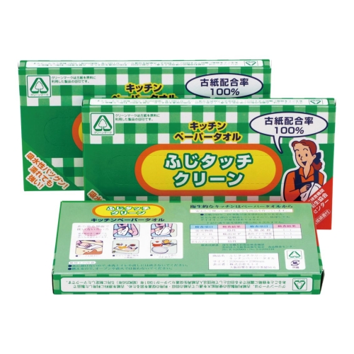 ノベルティ：[粗品（キッチン）] ふじタッチクリーン キッチンペーパータオル 30枚（箱入）