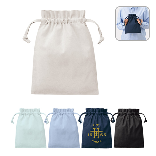 ノベルティ：厚手コットンフリル巾着（M）