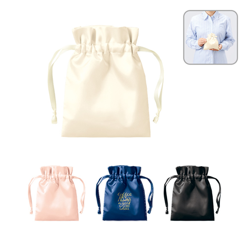 ノベルティ：サテンフリル巾着（S）