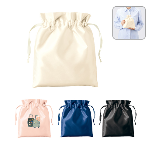 ノベルティ:サテンフリル巾着(M)