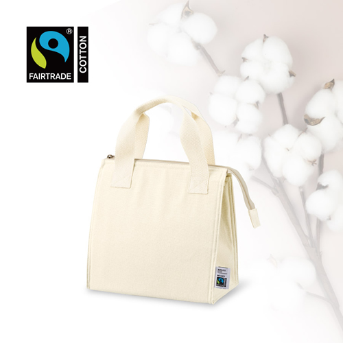 ノベルティ：フェアトレードコットンスクエア保冷トート（S）