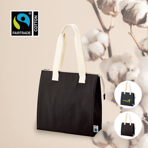ノベルティ:フェアトレードコットンスクエア保冷トート(M)