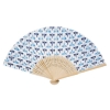 ノベルティ：[扇子] 涼風布貼扇子 D/白地トンボ